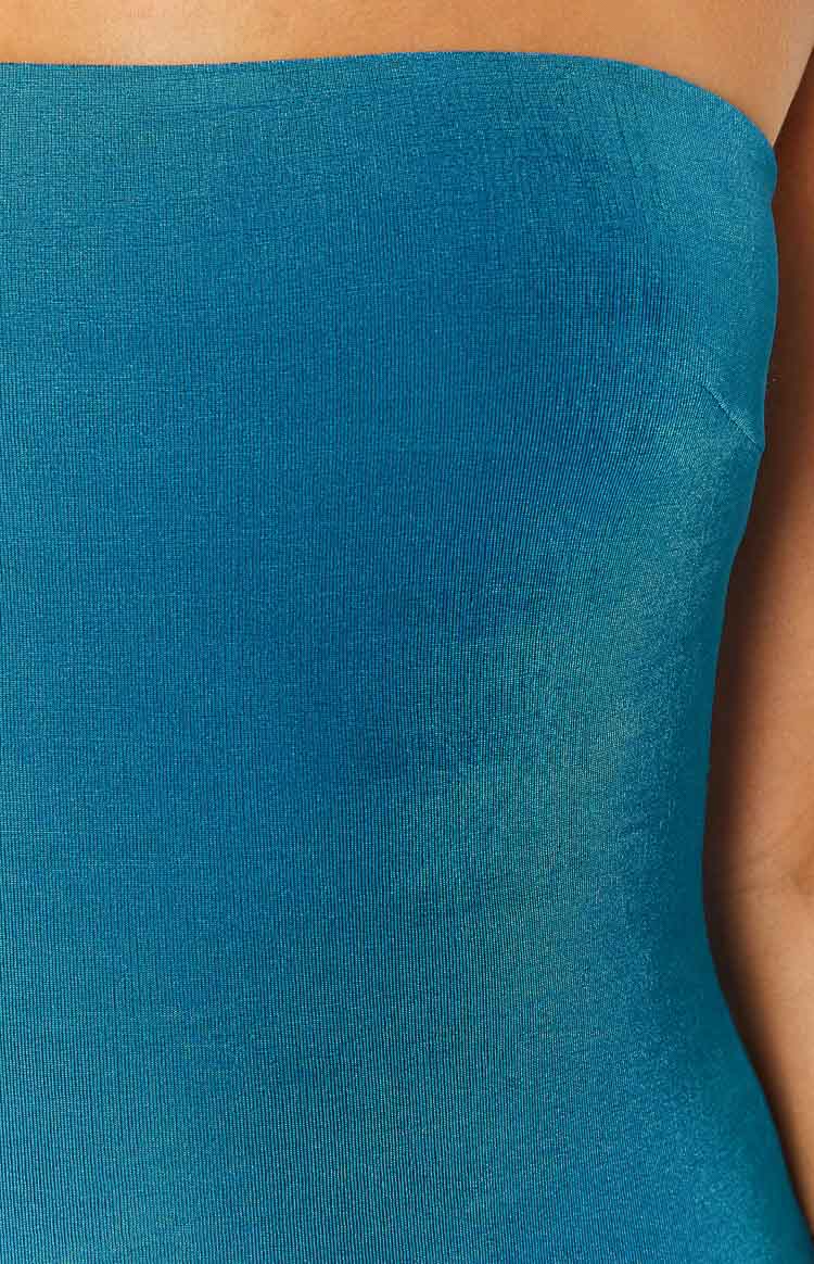 Bethina Blue Bandeau Mini Dress – Beginning Boutique US