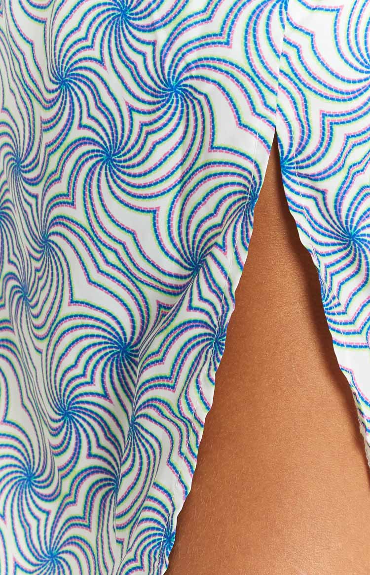 Brie White Print Mini Skirt Image
