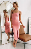 Cecilia Bodycon Midi Dress Pink Image