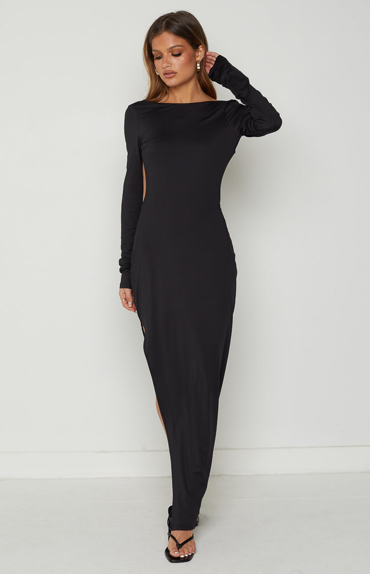 Long Sleeve Backless Maxi Dress — free download