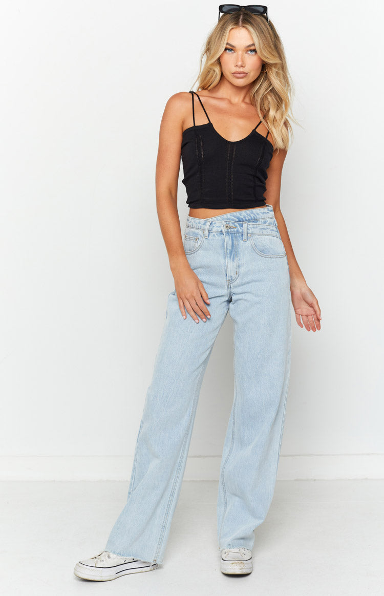 Chloe Black Knit Crop Top – Beginning Boutique US