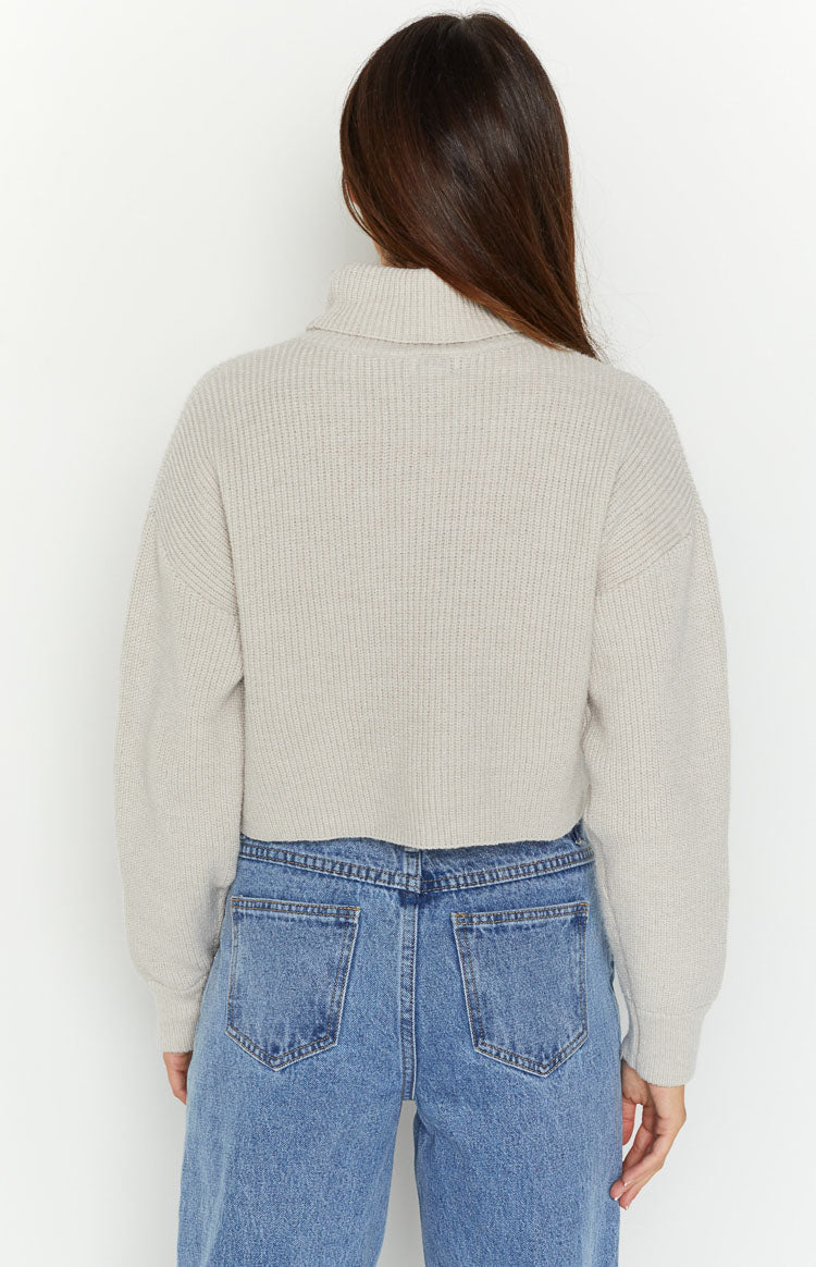 Corby Grey Cropped Sweater Image