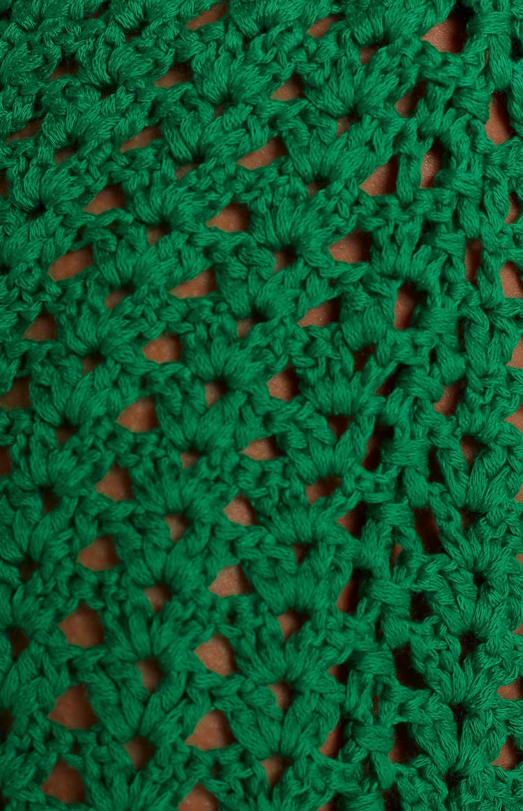 Courtside Green Mini Crochet Skirt Image