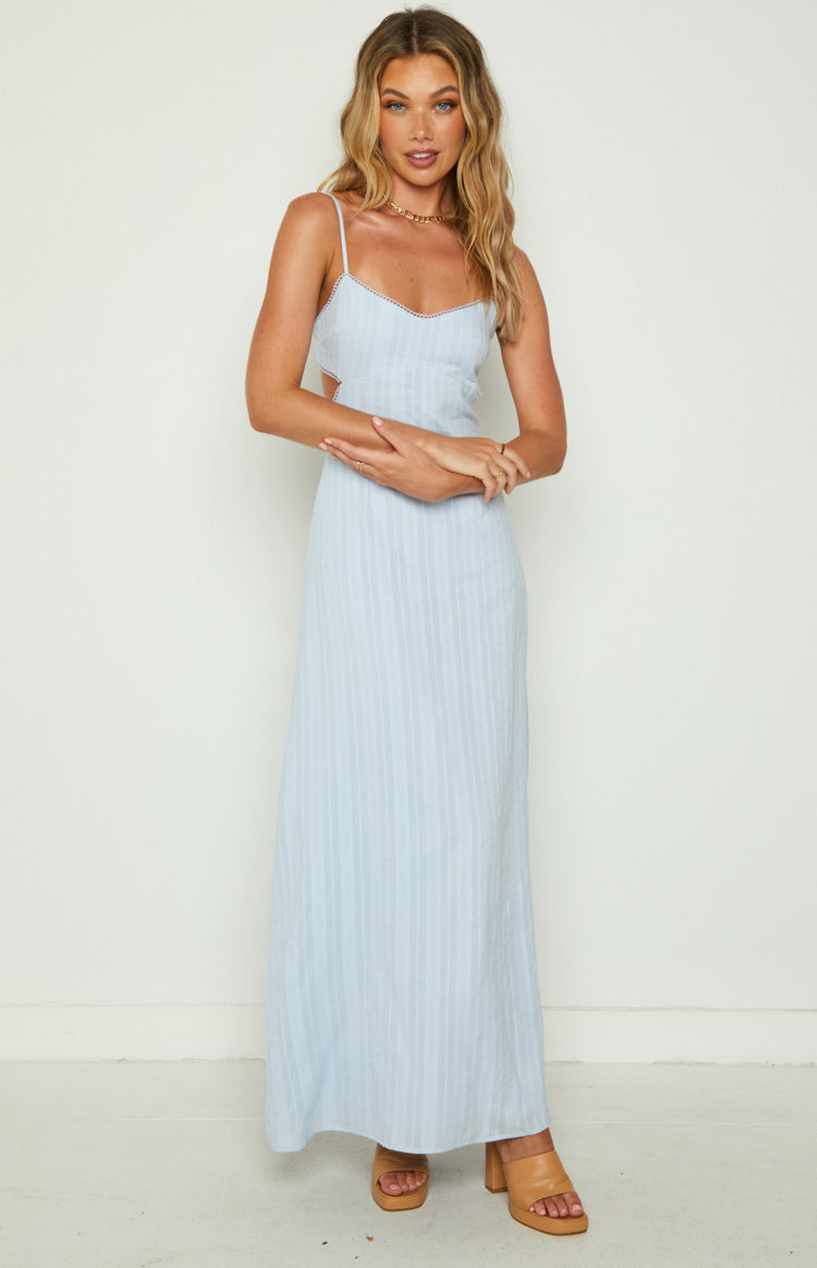 Demi Baby Blue Midi Dress – Beginning Boutique US