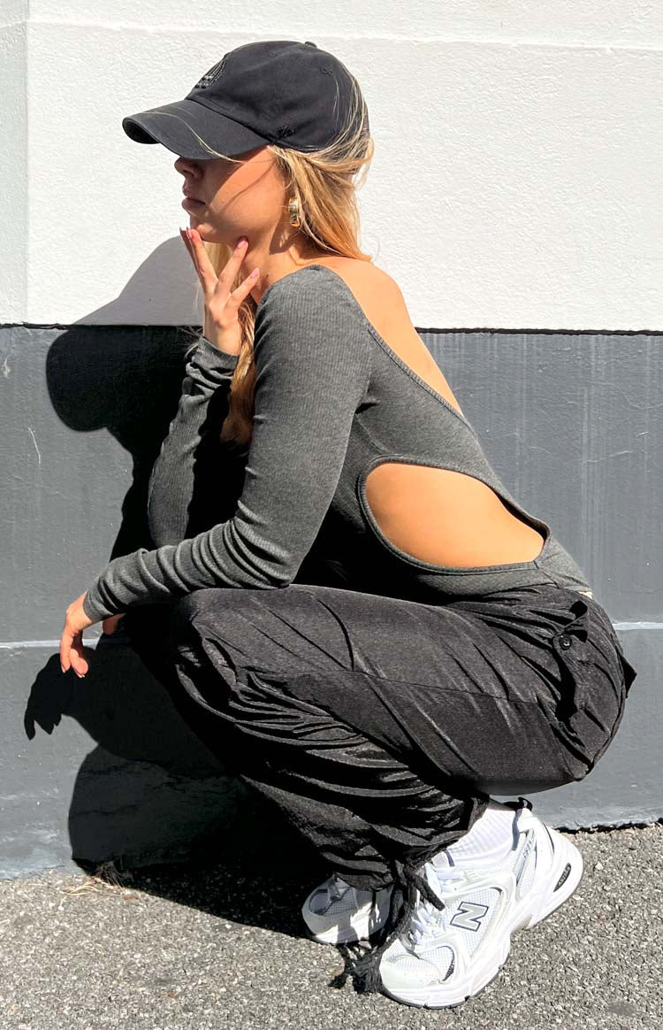 Elena Grey Long Sleeve Bodysuit – Beginning Boutique US