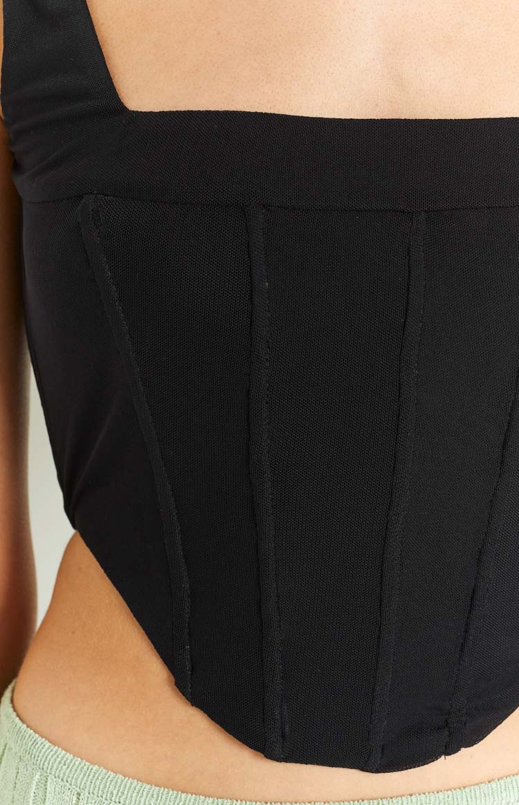 Felicity Black Corset Top – Beginning Boutique US