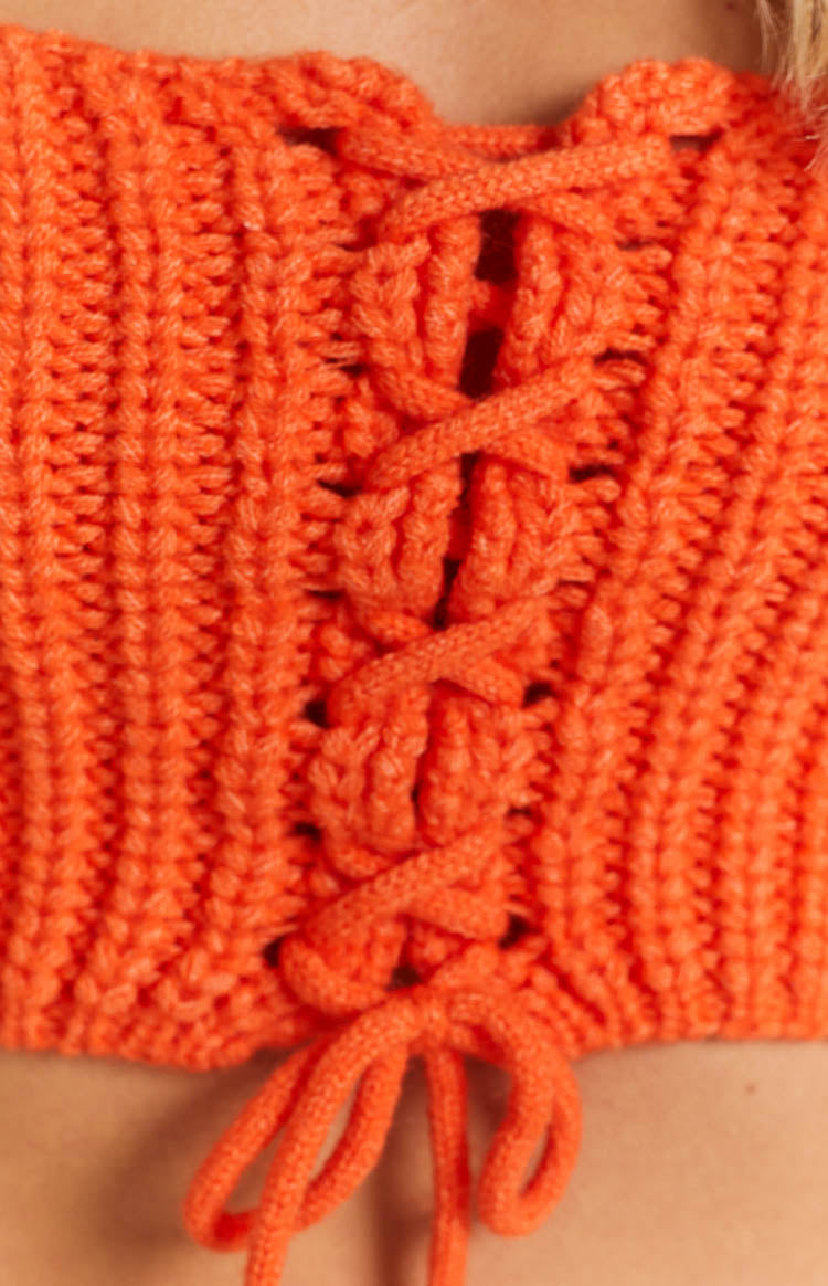 Harvie Orange Lace Up Corset Image