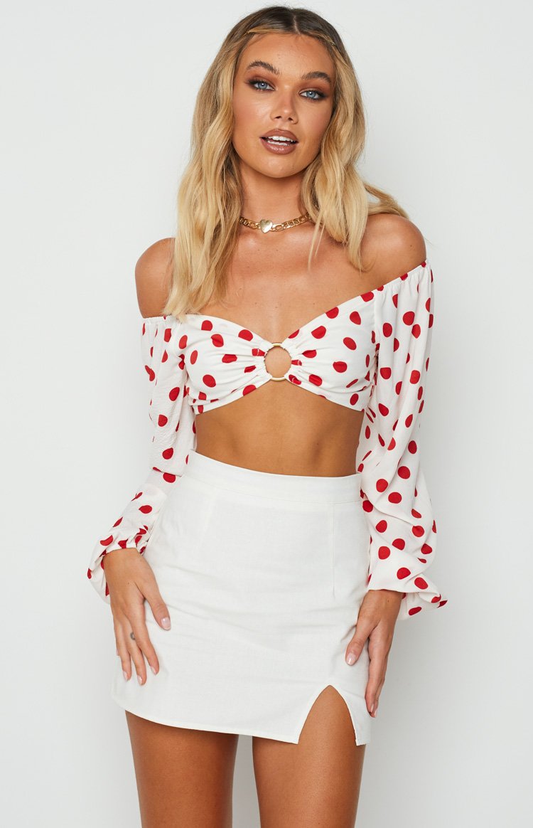 Isabelle Long Sleeve Top Red Spot Image