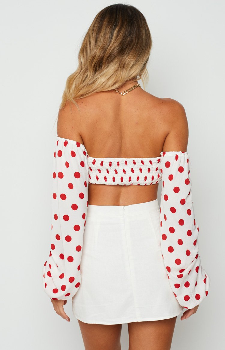 Isabelle Long Sleeve Top Red Spot Image