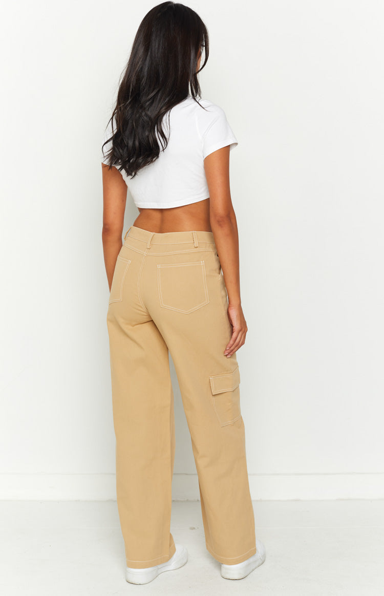 Iva Beige Cargo Pants