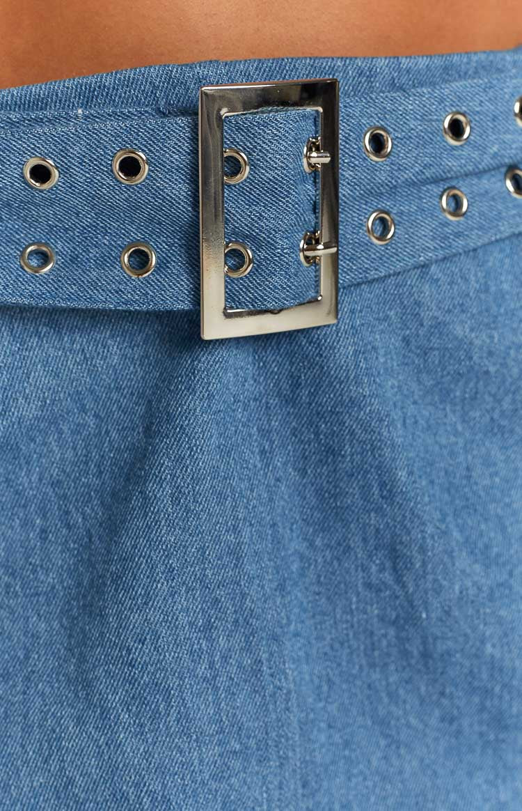 Jordie Blue Denim Mini Skirt – Beginning Boutique US