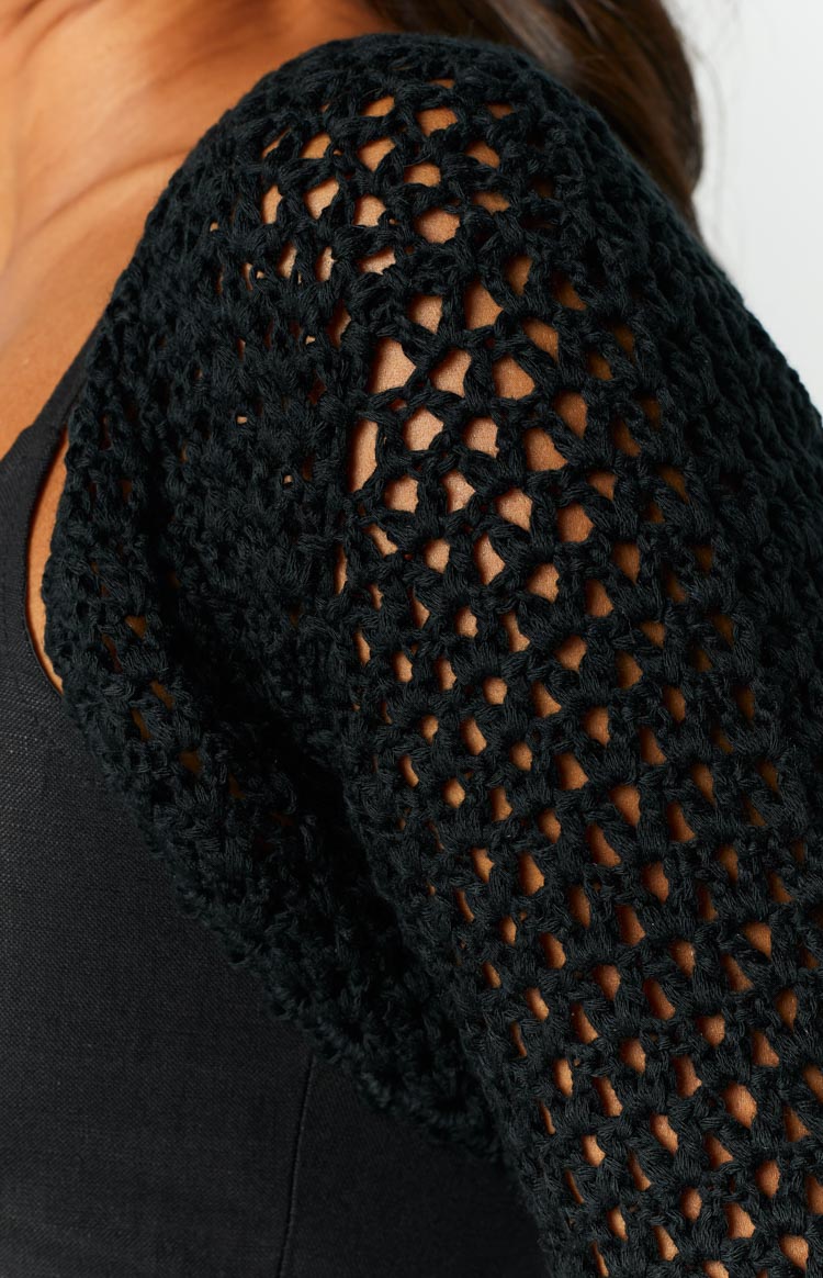 Jubel Black Crochet Bolero Image