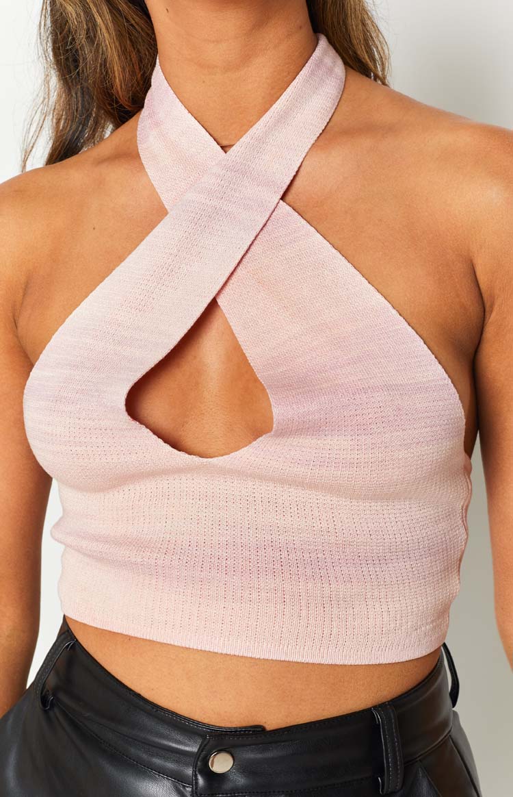 Juliana Knit Halter Top Pink – Beginning Boutique US