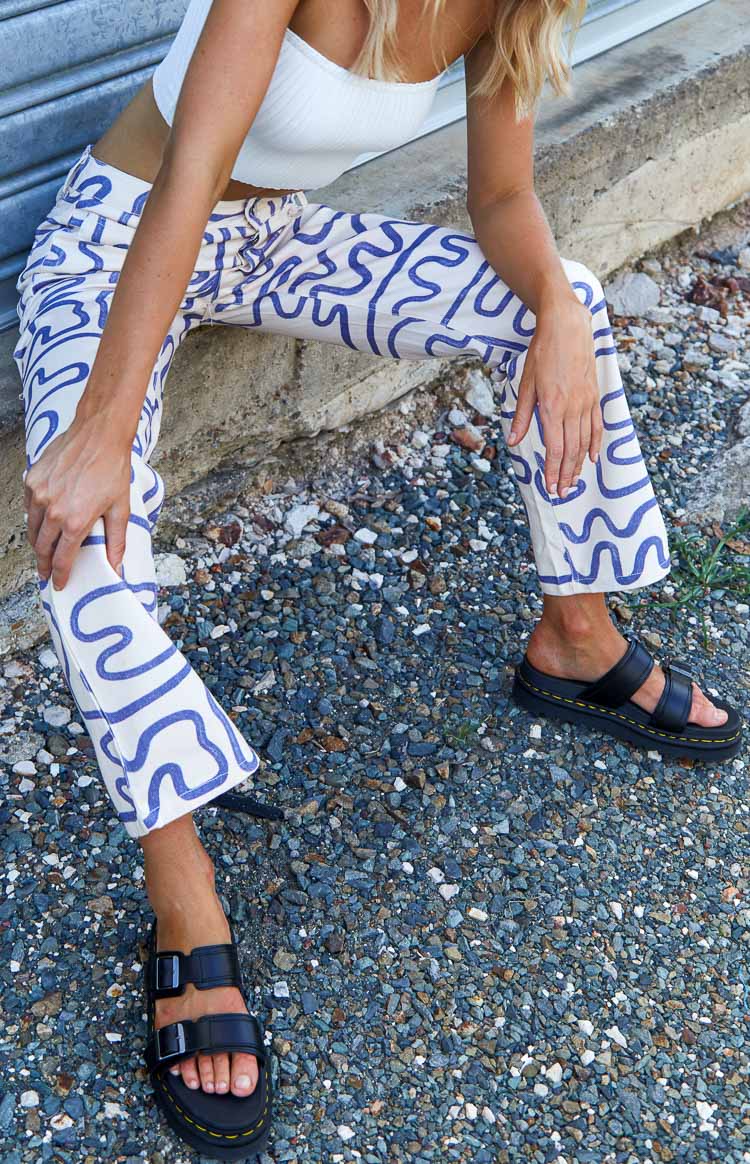 Lester Cream Printed Pants Image