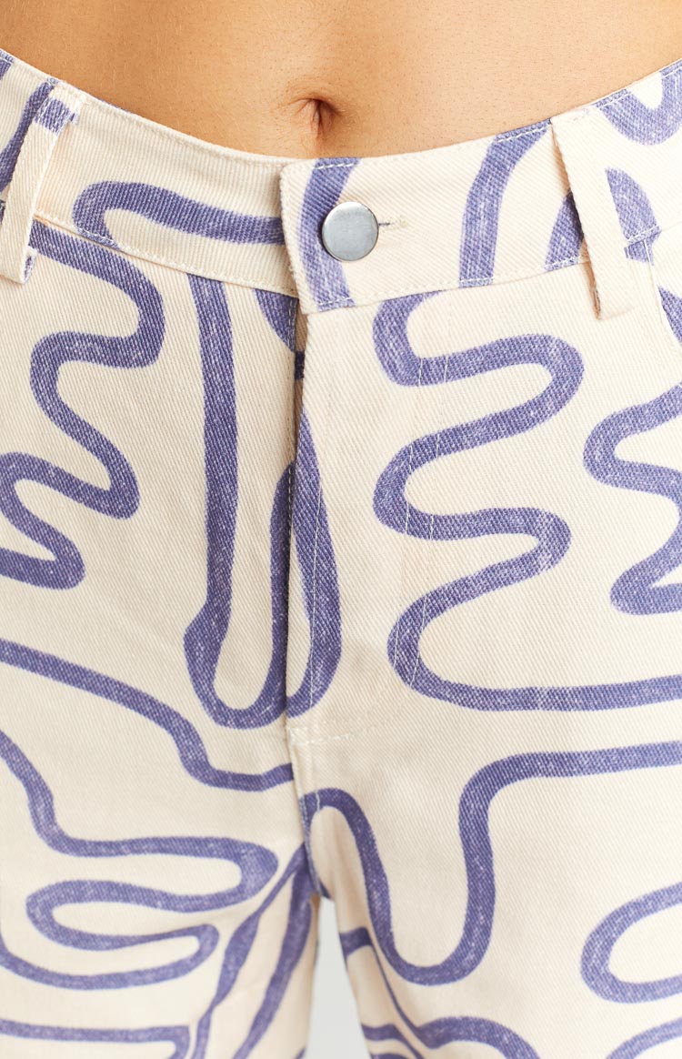 Lester Cream Printed Pants Image