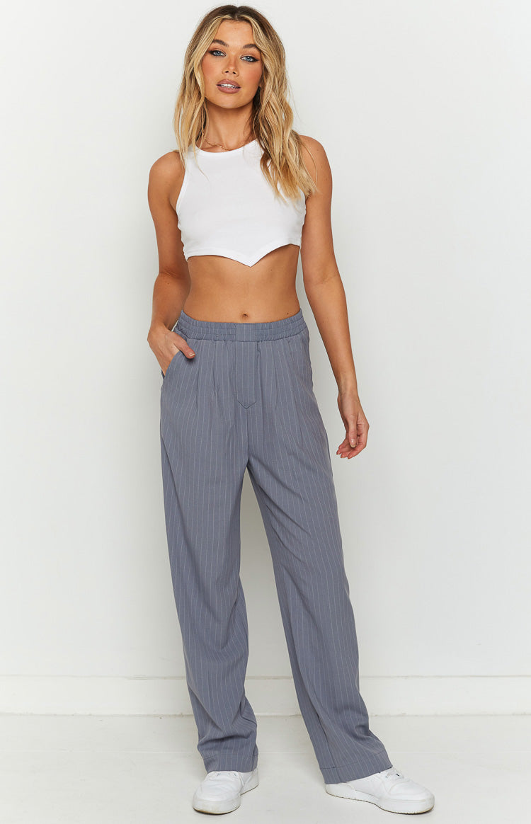 Lioness Agyness Slate Pinstripe Pant Image
