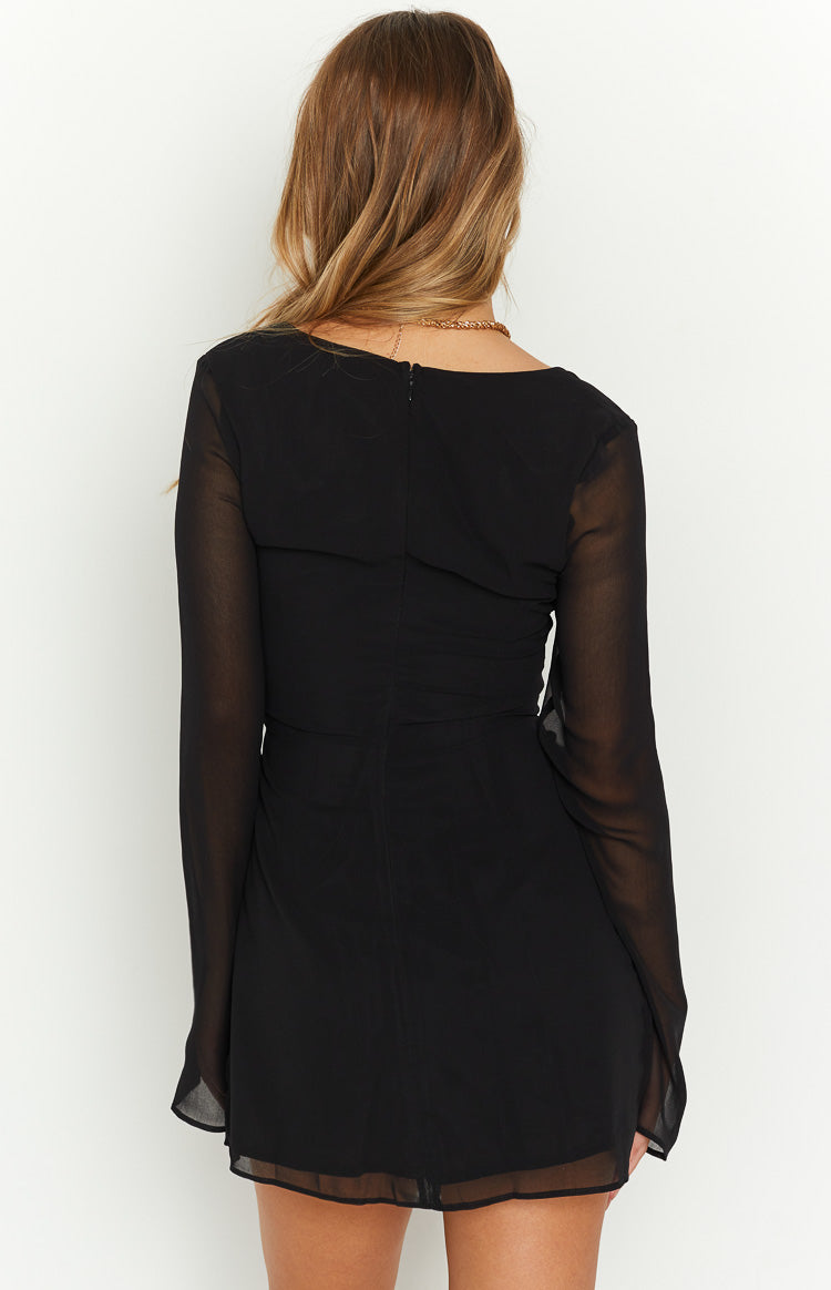 Lucy White Long Sleeve Mini Dress – Beginning Boutique US