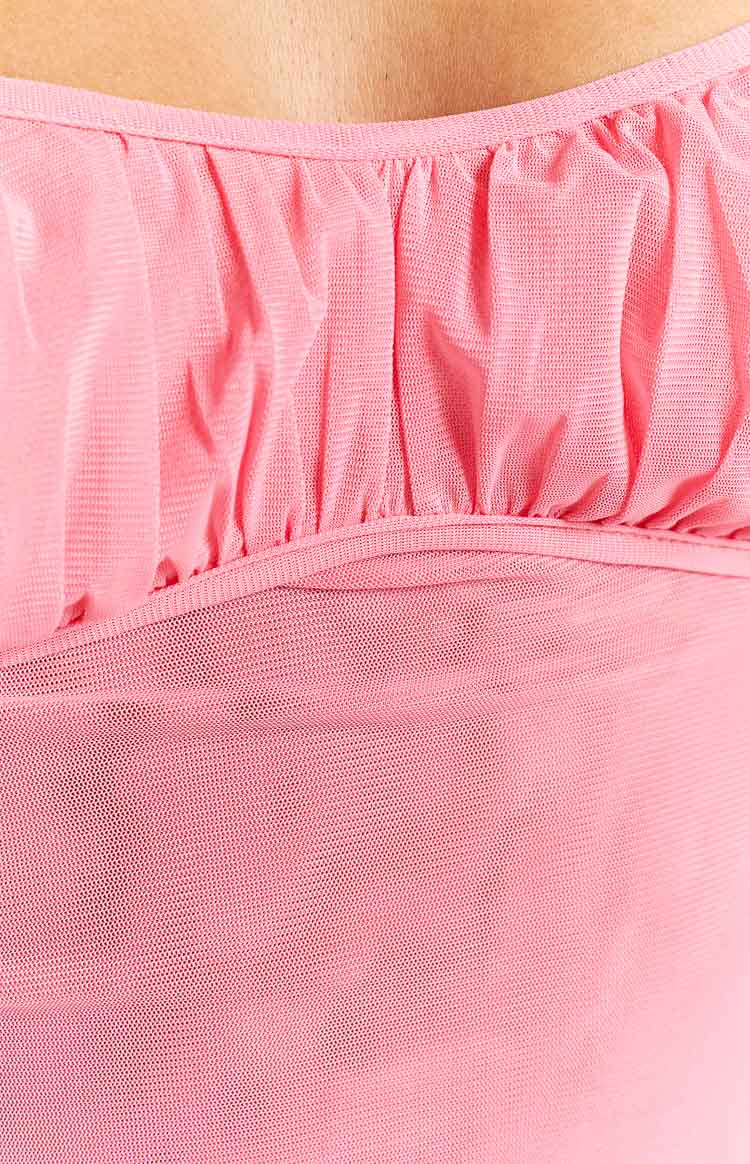 Mora Pink Mesh Top – Beginning Boutique US