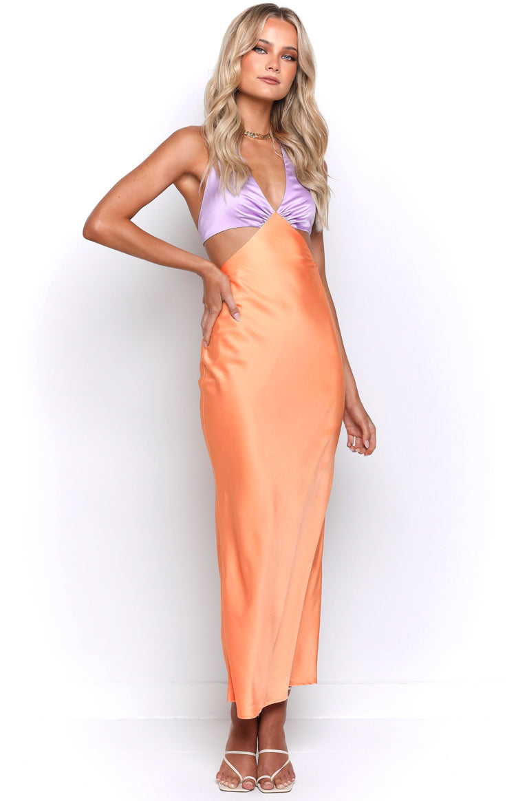 Orchid Orange Maxi Dress Image