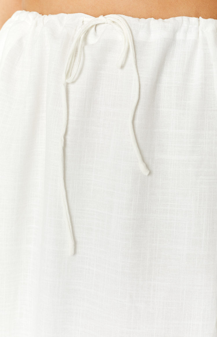 Paisley White Maxi Skirt Image