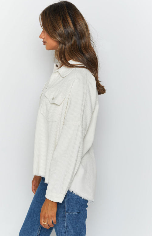 Rayna Cord Jacket Cream Beginning Boutique US