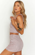 Rosa Pink Tie Shoulder Corset Top Image