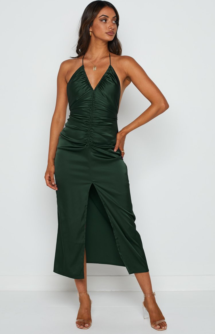 Rosey Emerald Midi Dress Image