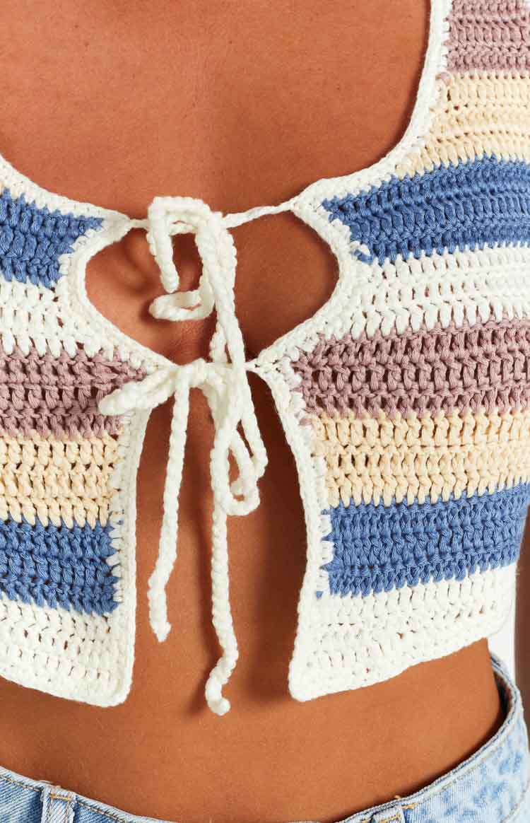 Rosita Stripe Crochet Tank Image