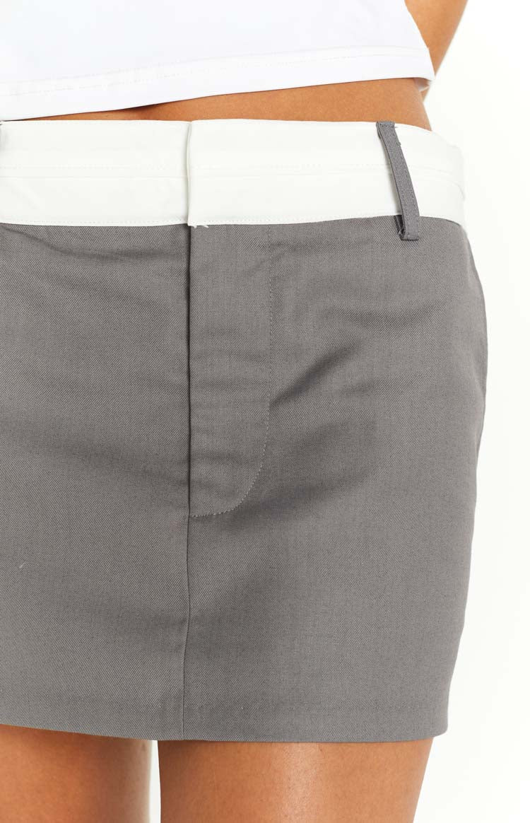 Skylynn Grey Mini Skirt Image