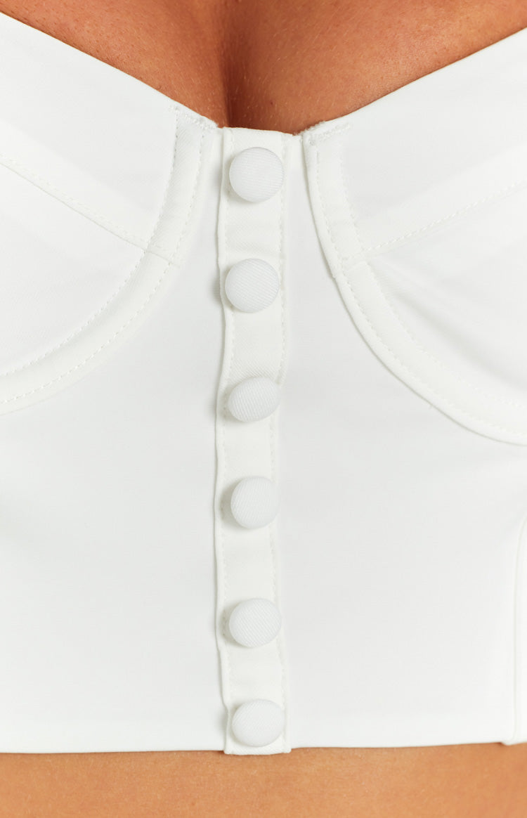 The Divine White Cropped Top Image