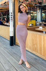 Zayrah Mocha Maxi Skirt Image