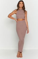 Zayrah Mocha Maxi Skirt Image
