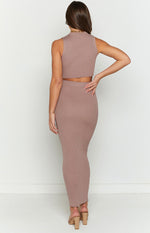 Zayrah Mocha Maxi Skirt Image