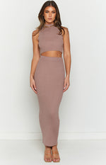 Zayrah Mocha Maxi Skirt Image
