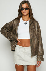 Lioness Kenny Chocolate Bomber Jacket – Beginning Boutique US