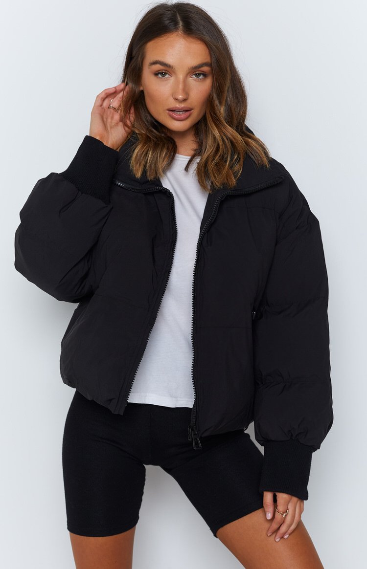 Remi Puffer Jacket Black – Beginning Boutique US